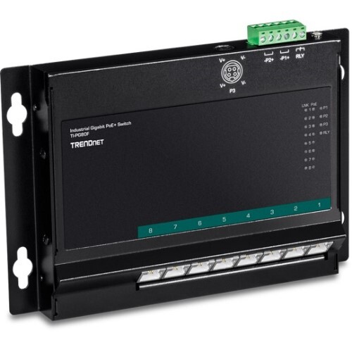 SWITCH 8-PORT INDUSTRIAL GIGABIT POE+ WALL-MOUNTED FRONT ACCESS