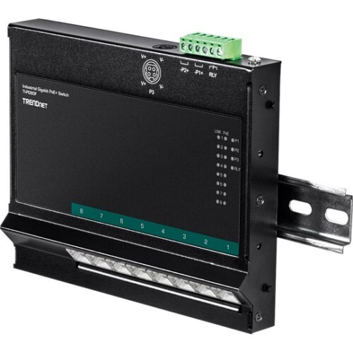 SWITCH 8-PORT INDUSTRIAL GIGABIT POE+ WALL-MOUNTED FRONT ACCESS