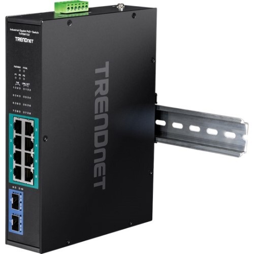 SWITCH 10-PORT INDUSTRIAL GIGABIT POE+ (8POE+ 2SFP) DIN-RAIL MOUNT