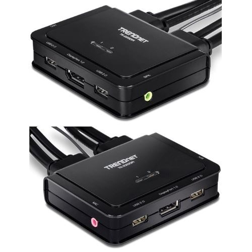 KVM SWITCH 2-PORT 4K DISPLAYPORT