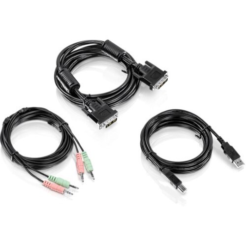 KIT 10 FT. DVI-I + USB + AUDIO KVM CABLE KIT FOR TK232DV