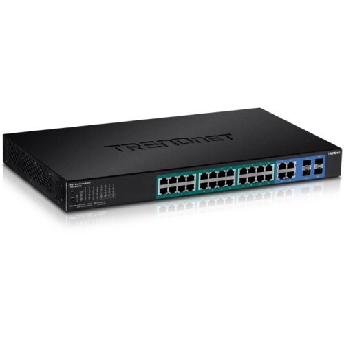 SWITCH 24-PORT GIGABIT WEB SMART POE SWITCH PLUS 4 SFP SLOTS