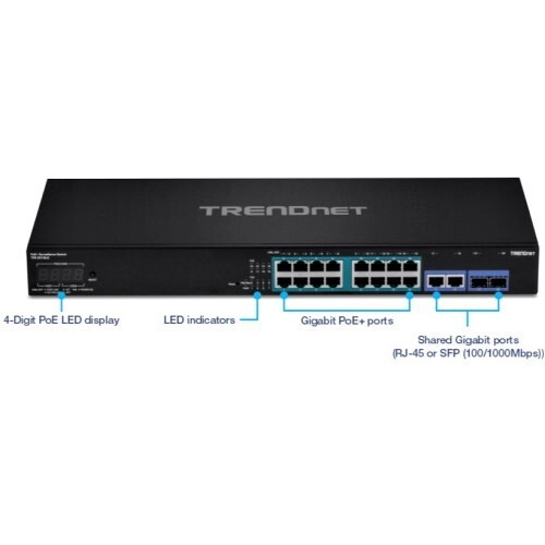 SWITCH 18-PORT GIGABIT POE+ SMART SURVEILLANCE SWITCH