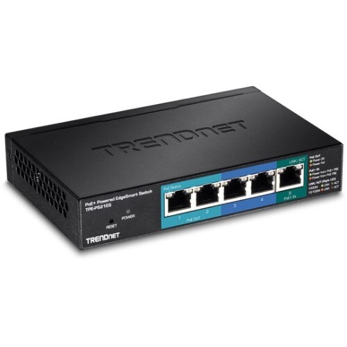 SWITCH 5PORT GIGABIT POE POWERED EDGESMART SWITCH WITH POE PASS THROUGH 15W