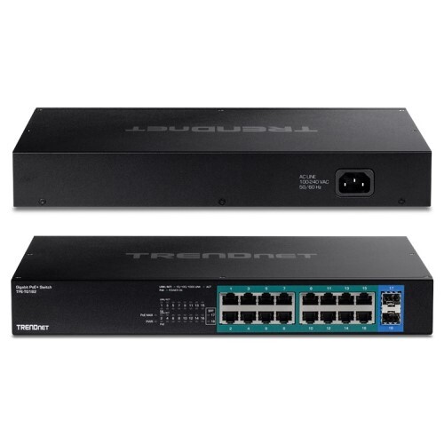 SWITCH 18-PORT GIGABIT (16)POE+ (2) SFT GIGABIT  (240W BUDGET)