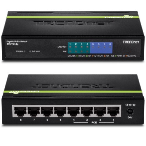 SWITCH 8-PORT GREENNET GIGABIT POE+  (4 POE+/ 4 NON-POE)