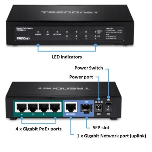 SWITCH 6-PORT GIGABIT POE+