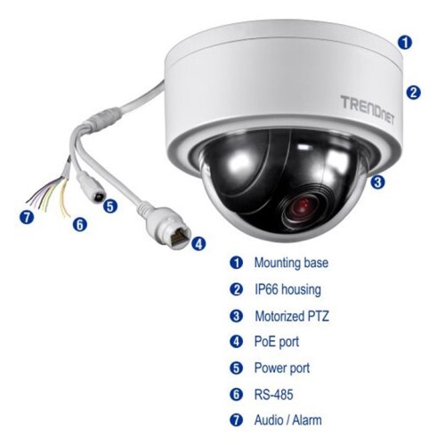 CAMERA INDOOR / OUTDOOR 3MP H.265 MOTORIZED DOME NETWORK