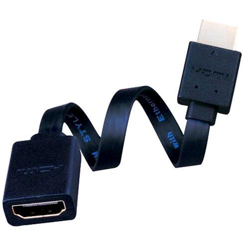 CABLE HDMI W/ETHERNET FLAT FLEX 6"