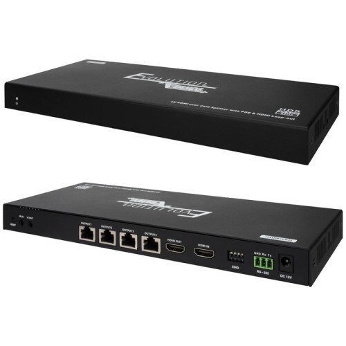 SPLITTER 1 X 4 HDMI OVER CAT 5E/6 WITH HDMI LOOPOUT RECEIVERS INCLUDED