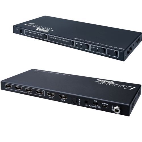 MATRIX HDMI 4K 4X2 WITH DOWNSCALING AND ARC HDR HDCP 2.2