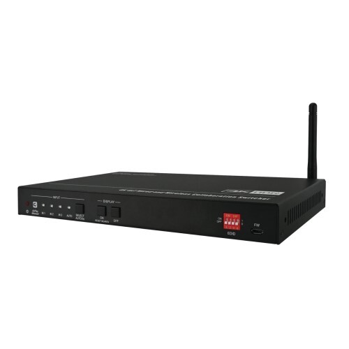 SWITCHER 4K 4×1 MULTI-FORMAT WIRELESS COLLABORATION SWITCHER WITH WIRED AND WIRELESS CONNECTIVITY