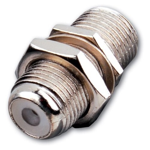 ADAPTER DOUBLE FEMALE "F" ADAPTER- 3 GHZ & GOLD