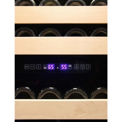 WINE COOLER 215 BOTTLES STAINLESS DUAL-ZONE