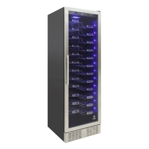 WINE COOLER 18 BOTTLES MIRRORED DESIGN DUAL-ZONE THERMOELECTRIC,CORKSCREW DOOR DESIGN