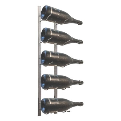 WINE RACK 5 BOTTLES MAGNUM METAL, STAINLESS