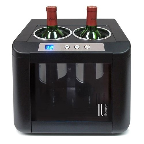 WINE COOLER 2 BOTTLES OPEN BLACK IL ROMANZO