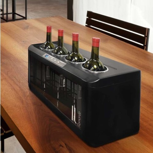 WINE COOLER 4 BOTTLES BLACK IL ROMANZO