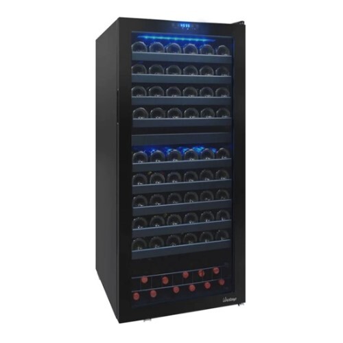 WINE COOLER 110 BOTTLES BLACK DUAL-ZONE