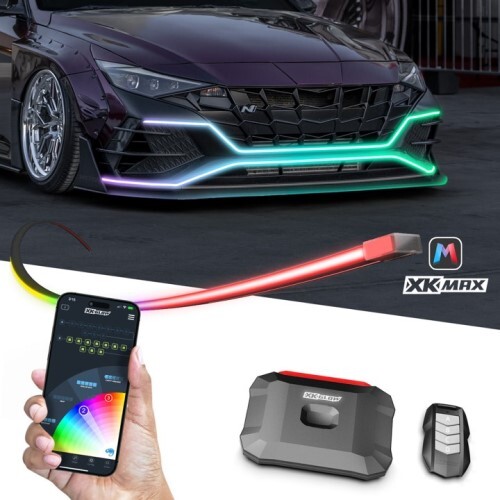 KIT 2X49IN + 2X80IN XKMAX RGB ADDRESSABLE FLEXIBLE BODY PANEL GAP STRIP APP CONTROL KIT