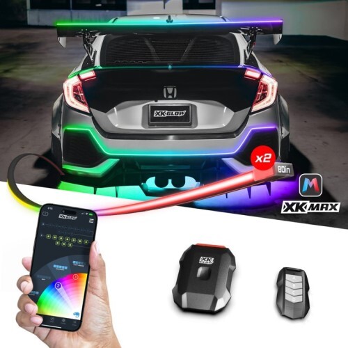 KIT 2X80IN XKMAX RGB ADDRESSABLE FLEXIBLE BODY PANEL GAP STRIP APP CONTROL KIT