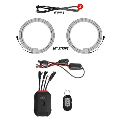 KIT 2X80IN XKMAX RGB ADDRESSABLE FLEXIBLE BODY PANEL GAP STRIP APP CONTROL KIT