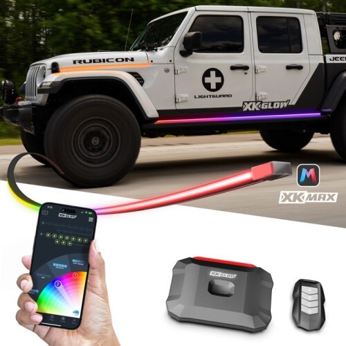 KIT XKMAX RGB ADDRESSABLE ACCENT LIGHT STRIP APP CONTROL KIT FOR JEEP 2X80IN