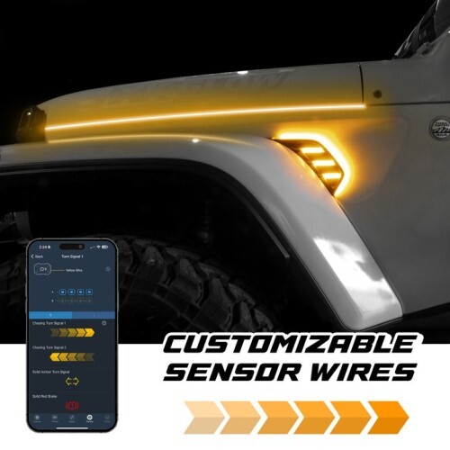 APP-CONTROLLED XKMAX RGB ADDRESSABLE ACCENT LIGHT STRIP KIT FOR JEEP