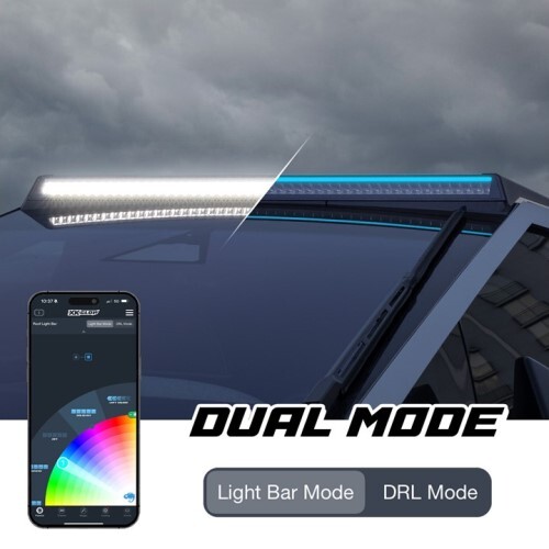 LIGHT BAR CYBER TRUCK 50IN ROOF LIGHT BAR WITH XKMAX APP CONTROL RGBW DRL