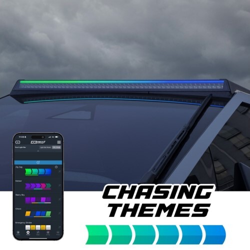 LIGHT BAR CYBER TRUCK 50IN ROOF LIGHT BAR WITH XKMAX APP CONTROL RGBW DRL