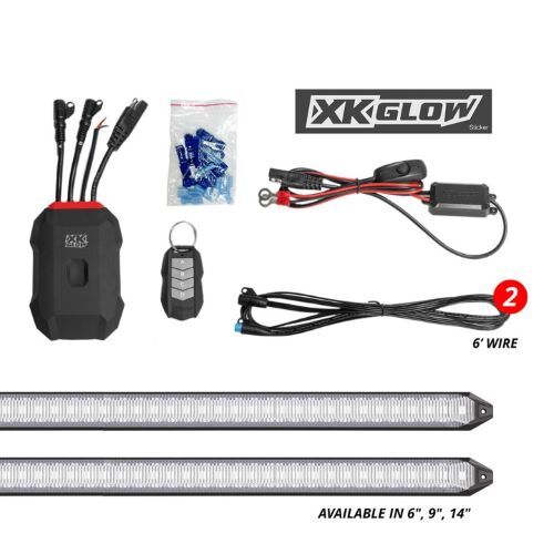 GRILL XKMAX 2PC 9IN DRL TRUCK GRILL DRL FLEXIBLE LIGHT APP CONTROL BAR