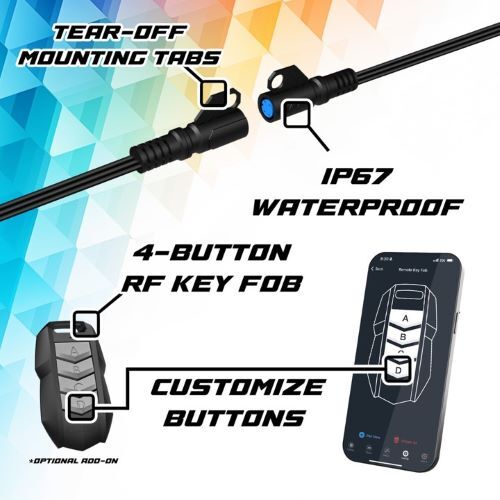 GRILL XKMAX 2PC 9IN DRL TRUCK GRILL DRL FLEXIBLE LIGHT APP CONTROL BAR