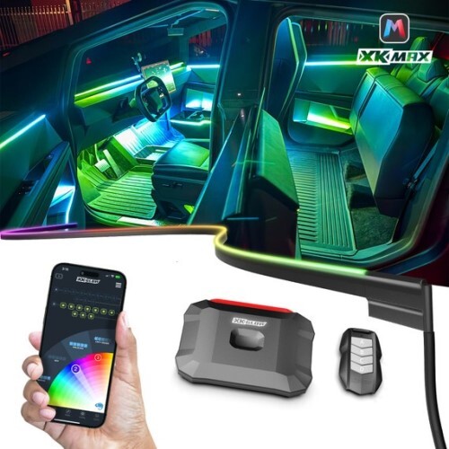 LIGHT STRIP XKMAX FIBER OPTIC AMBIENT APP CONTROL KIT FOR 4 DOOR VEHICLE