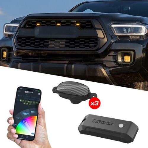 GRILL POD XKMAX 3PC PRE-RUNNER STYLE RGBW LED GRILL PODS