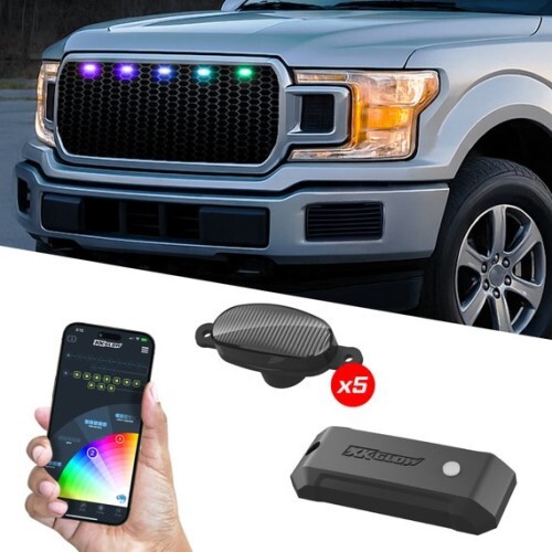 GRILL POD XKMAX 5PC PRE-RUNNER STYLE RGBW LED GRILL PODS
