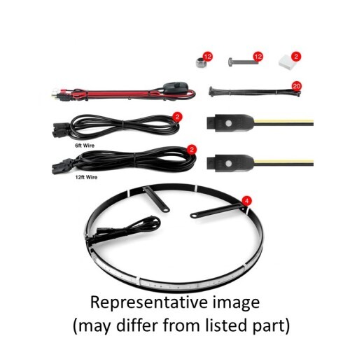 WHEEL LIGHT XKMAX 4X16.5IN PRO RGBW WHEEL RING APP CONTROL LIGHT KIT