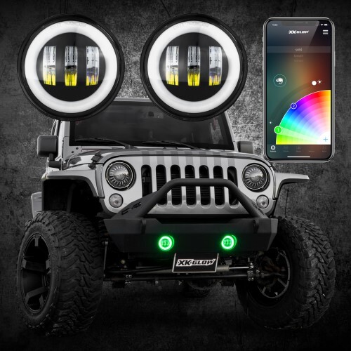 4" RGB XKCHROME JEEP WRANGLER