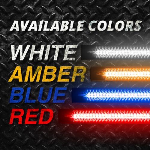 STROBE TUBE 12" LIGHTS 8PC W/ MULTIPLE STROBE MODES + SOLID ON - BLUE + RED