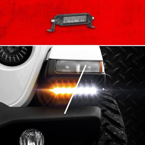 LIGHT BAR 6IN RAZOR/ FOG+STROBE NO WIRE & SWITCH