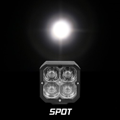 KIT LIGHT LED ACCENT 2PC FLUSH MOUNT XKCHROME 20W CUBE WITH RGB W/ CONTROLLER- SPOT BEAM