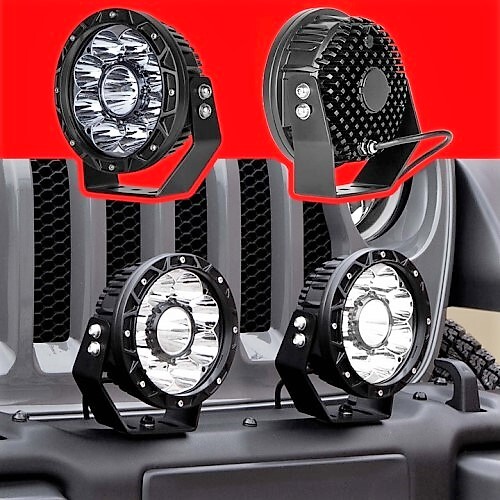 KIT LIGHT WORK ROUND 2PC 7IN 44W COMBO BEAM OFFROAD