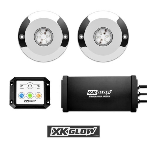 KIT MARINE LED LIGHT 2PC 48W RGB UNDERWATER FOR BOAT