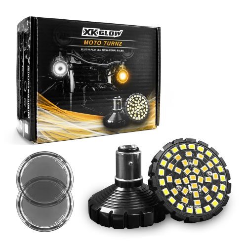 TURN SIGNAL KIT MOTORCYCLE REAR LED - BULET STYLE SMOKED LENSES