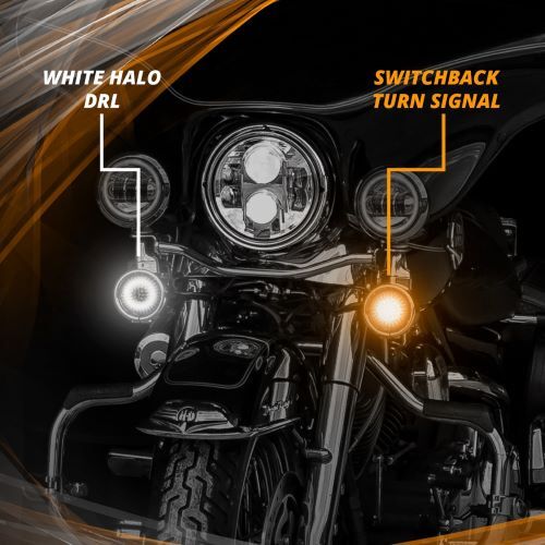 TURN SIGNAL KIT MOTORCYCLE REAR LED - BULET STYLE SMOKED LENSES