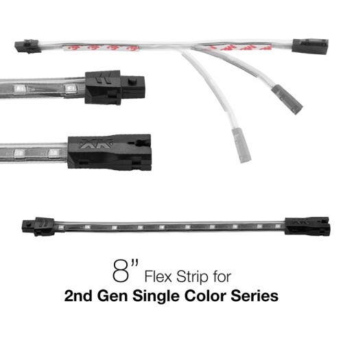 STRIP SINGLE FLEX 8" - 2ND GEN SINGLE COLOR - AMBER