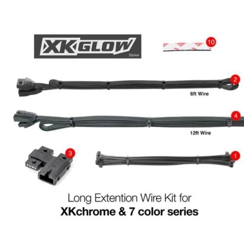 WIRE EXTENSION KIT FOR XKCHROME & 7 COLOR SERIES FOR CAR