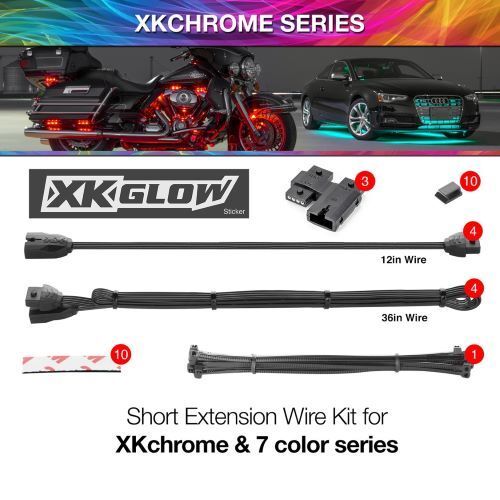 WIRE EXTENSION KIT FOR XKCHROME & 7 COLOR SERIES FOR MOTORCYLE