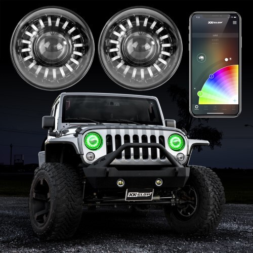 7'' RGB CHROME JEEP HEADLIGHT