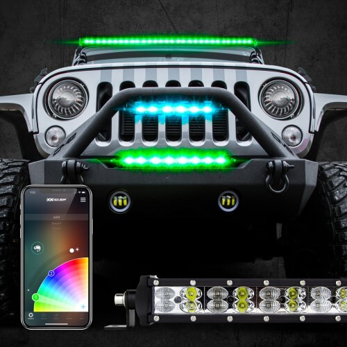 LED LIGHT BAR 14" MULTICOLOR RGBW/ XK CHROME SMARTPHONE APP