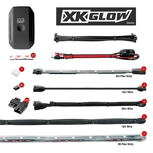 KIT STRIP ADVANCED XKCHROME BOAT 6X36" + 6X9" WITH DUAL-MODE DASH MOUNT CONTROLLER